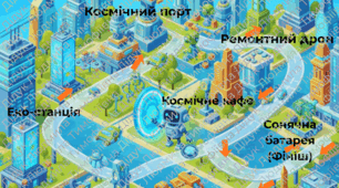 Гра “Код майбутнього. Мандрівка з роботом Р7 у 2075рік”  ІІ рівень
