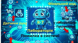 Настільна гра “ Пригоди РОБОТА Р7” І рівень “Роботолабораторія. Помилка системи”