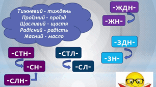 5 клас. Робочий аркуш. Спрощення в групах приголосних