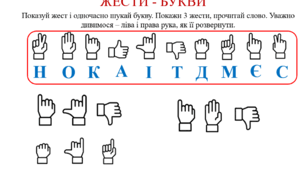 Жести - Букви