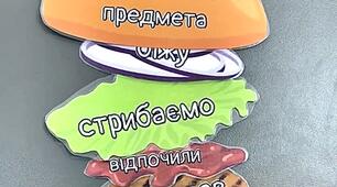 🍔 Дидактична гра «Бургери. Частини мови»