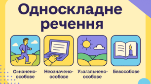 Односкладні речення.Граматична основа односкладного речення. Типи односкладних речень 