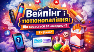 Інтерактивне заняття "Вейпінг та тютюнопаління. що ховається за модою" для учнів 7-9 класів