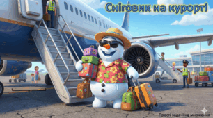 Сніговик на курорті. Прості задачі на множення. Математика. 2 клас