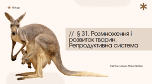 Презентація "Розмноження і розвиток тварин. Репродуктивна система"
