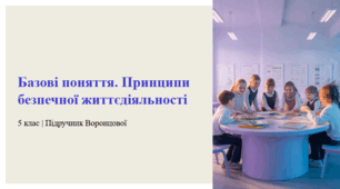 Базові поняття. Принципи безпечної життєдіяльності. 5 клас | Підручник Воронцової