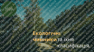 Презентація на тему "Екологічні чинники та їхня класифікація"