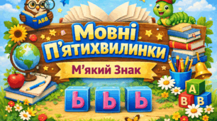 Мовні п’ятихвилинки: м’який знак