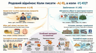 Інфографіка . Відмінювання іменника.Відміни