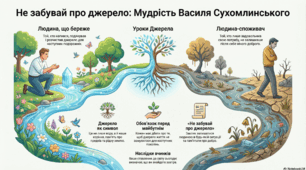 В.Сухомлинський. Не забувай про джерело