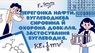 Перегонка нафти. Вуглеводнева сировина й охорона довкілля. Застосування вуглеводнів.