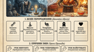Динаміка образу Скруджа, причини його духовного переродження.