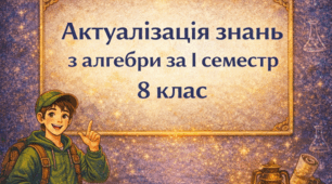 8 клас Алгебра. Інтерактивний урок-повторення у форматі навчальної подорожі за І семестр