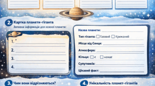 Робочий аркуш «Планети-гіганти: спільне, відмінне, унікальне»