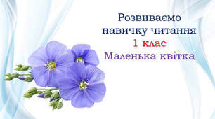 1 клас Тексти для читання "Маленька квітка"