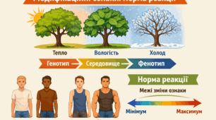Модифікаційна мінливість. Норма реакції__Біологічний диктант