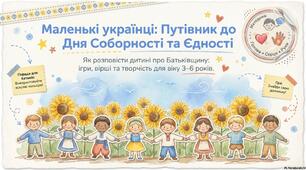 Квест -  заняття до Дня Соборності та Єднання для дітей 3-6 років