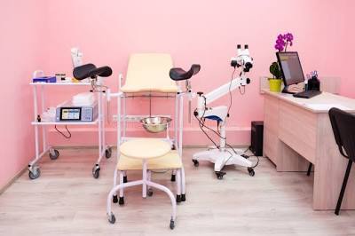 Gynecological Cabinet with Chair and Other Medical Equipment in ...