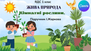 Презентація "Кімнатні рослини." ЯДС 1 клас, підручник І. Жаркової