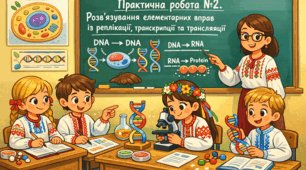 Практична робота №2. Розв'язування елементарних вправ із реплікації, транскрипції та трансляції