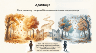 Виступ на педагогічну раду "Адаптація. Роль вчителя у створенні безпечного освітнього середовища".