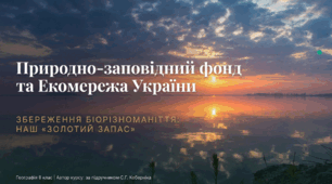 Природно-заповідний фонд України. Національна екологічна мережа.