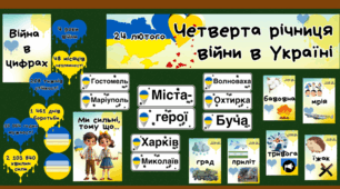 24 лютого 2026 року - Четверта річниця  війни в Україні Матеріали для дітей