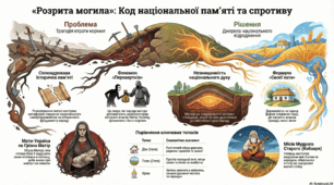 Інфографіка до поезії Тараса Шевченка "Розрита могила"
