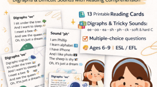Phonics Stories & Questions( Читання англійською для дітей: звуки, диграфи та розуміння тексту (A1))