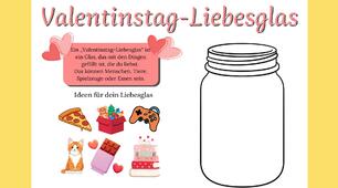 Valentinstag-Liebesglas
