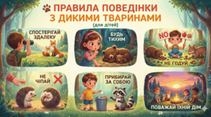 ПРАВИЛА ПОВЕДІНКИ З ДИКИМИ ТВАРИНАМИ(для дітей)