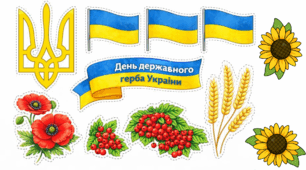 Шаблон аплікації до Дня державного герба України
