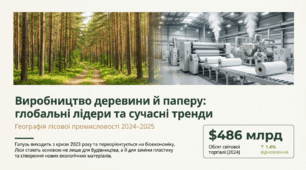 Виробництво деревини й паперу. Найбільші виробники у світі