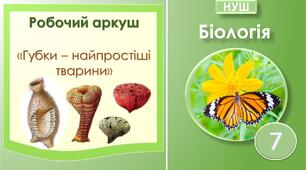 Робочий аркуш "Губки - найпростіші тварини". Біологія 7 клас НУШ