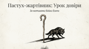 За мотивами байки Езопа "Пастух-жартівник".