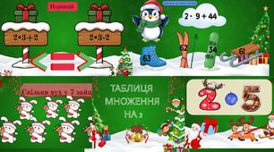 Множення на 2 Інтерактивна новорічна презентація