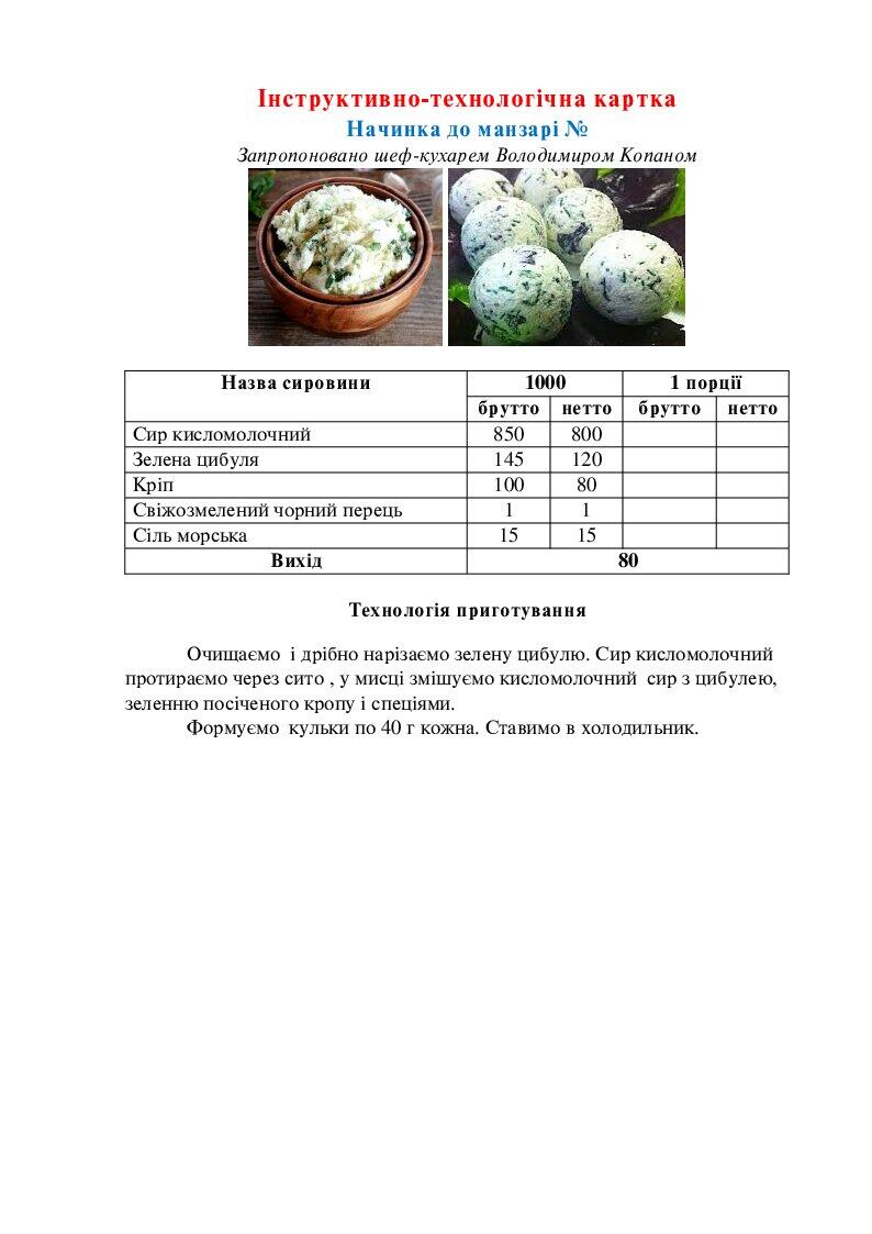 Начинка до манзарів | . Різне