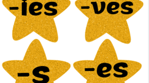 Інтерактивний матеріал: Plural nouns "Stars"