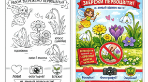 Методична розробка «Збережімо первоцвіти України!»  (казка-розповідь + розмальовка + плакат)