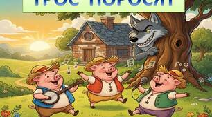 Ілюстрації до казки "Троє поросят"