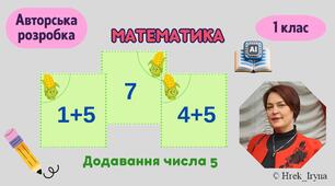 Додавання числа 5 в межах 10