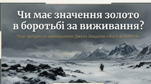 Презентація з теми Твір-роздум «Чи має значення золото в боротьбі за виживання?» за оповіданням Джека Лондона «Жага до життя»