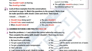 Presentation SHOULD / SHOULDN’T + WORKSHEET +KEYS (Prepare 6, Unit 13)