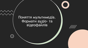 Змістова лінія «Інформаційні технології». Тема 4. Об'єкти мультимедіа. Інструктаж з БЖД. Поняття мультимедіа. Формати аудіо- та відеофайлів.