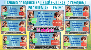 Норм чи Стрьом? Дистанційна версія: Правила поведігки. Інтерактивна презентація для онлайн-уроків