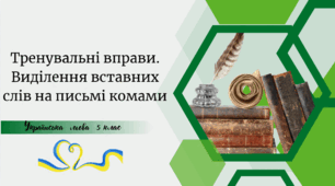 Тренувальні вправи. Виділення вставних слів на письмі комами