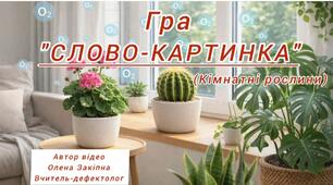 Гра "Слово-картинка"(Кімнатні рослини)