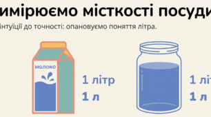 Вимірюємо місткість для 1 класу (за підручником Скворцової)