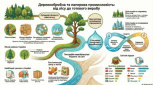 Виробництво деревини й паперу в Україні та світі