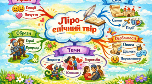 Ментальна карта "Ліро-епічний твір" 6 клас